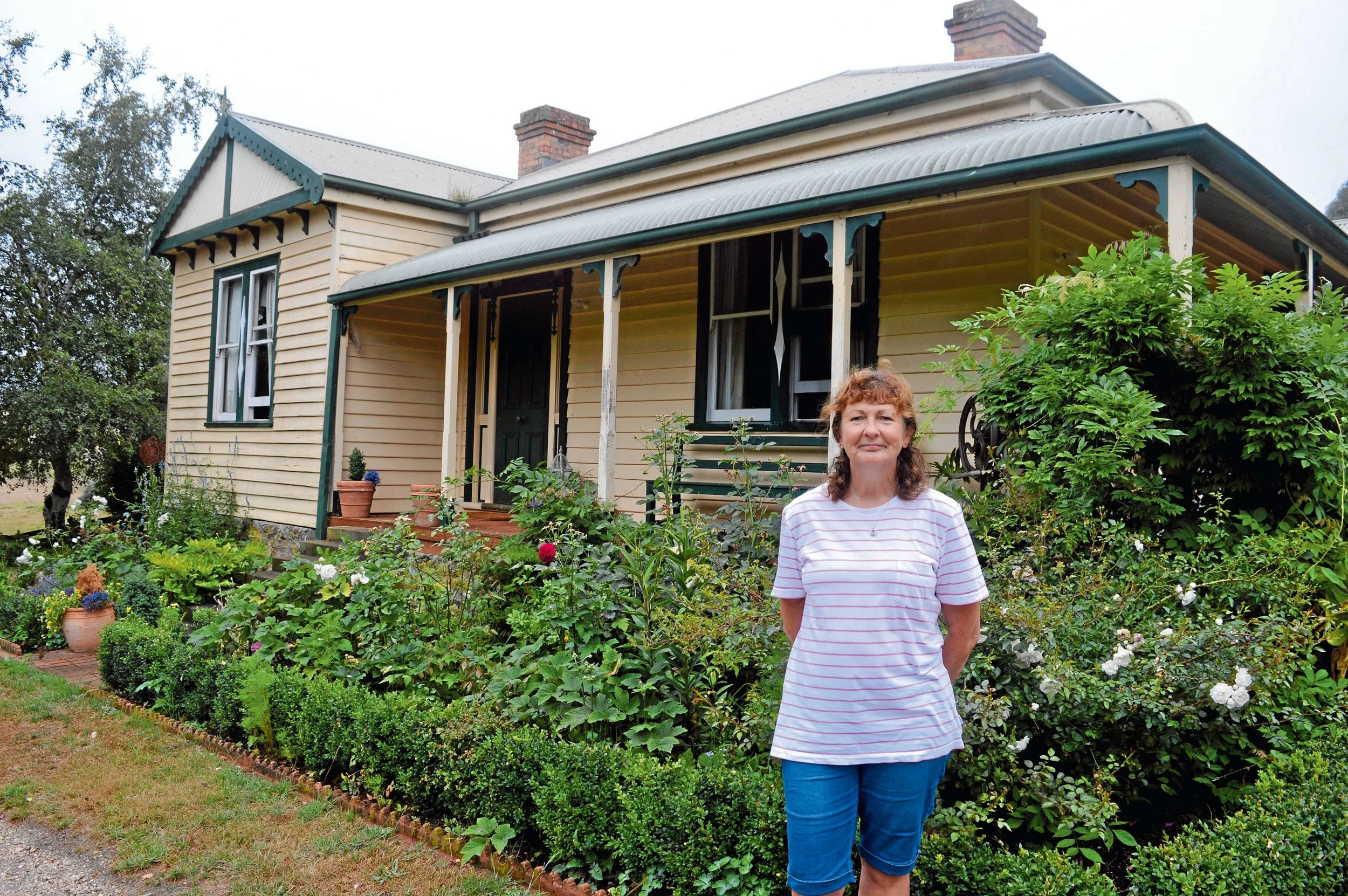 • Sally Lethborg outside her home, which stands on a farm that’s been in her family for four generations.