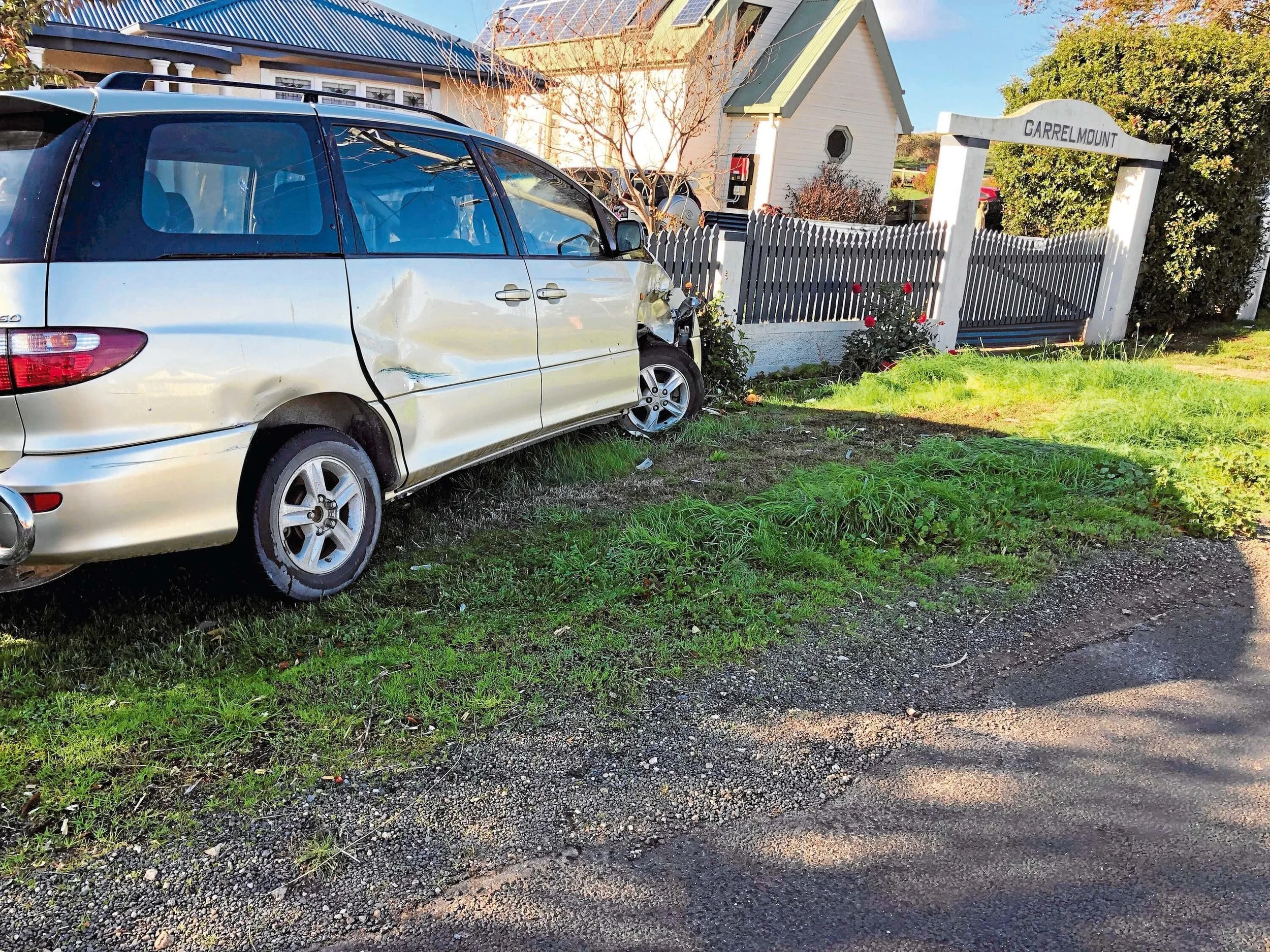 • This vehicle was severely hit during on Saturday night destroying the front and side; police have an open investigation to find the perpetrator.