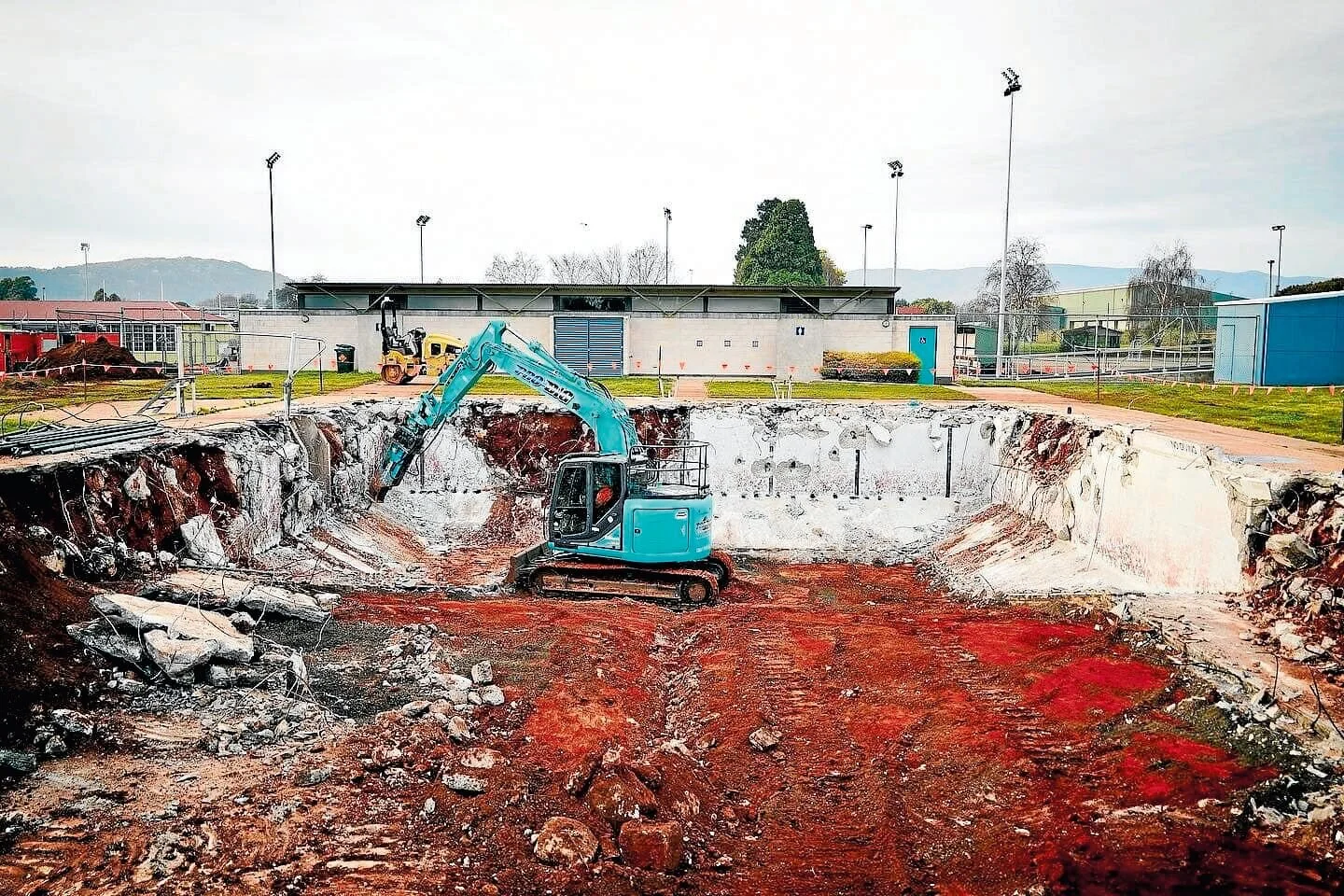Weather delays pool build