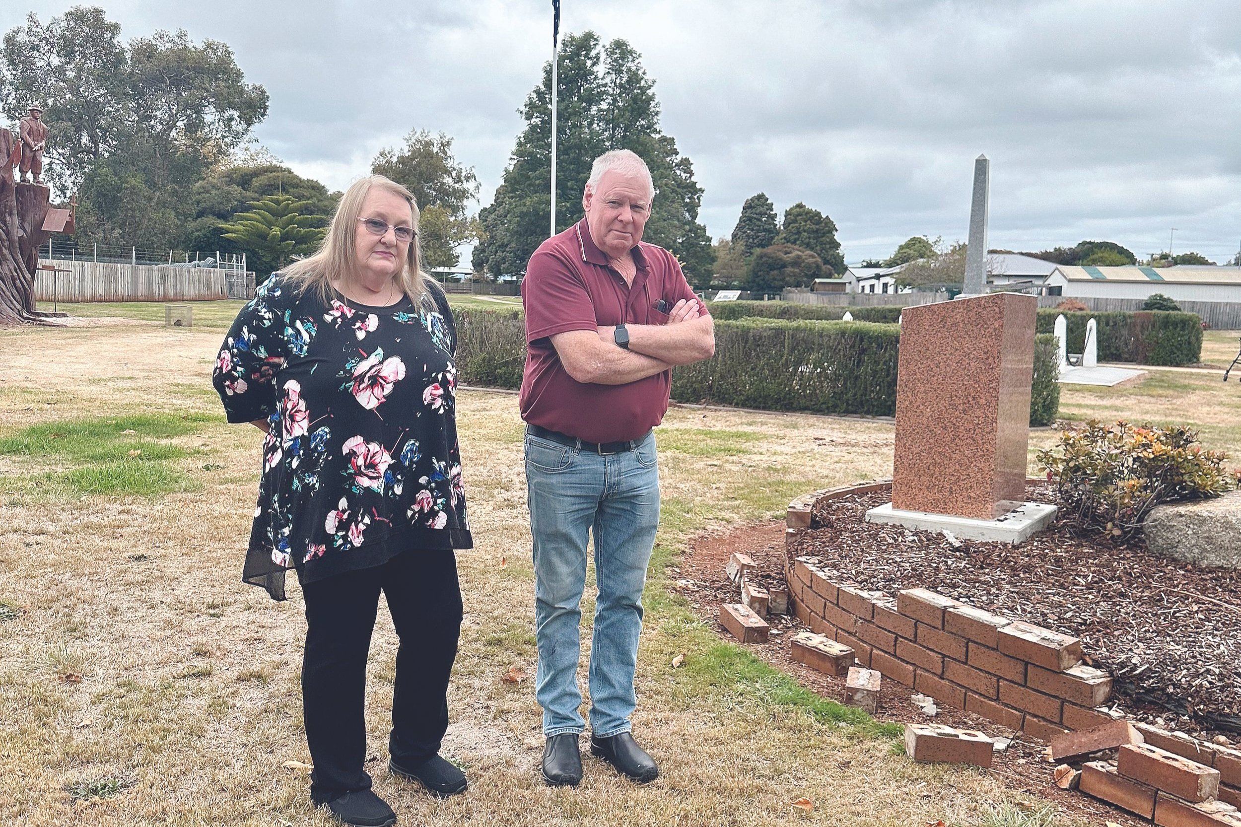Vandals strike Children’s Reserve, Cenotaph gardens