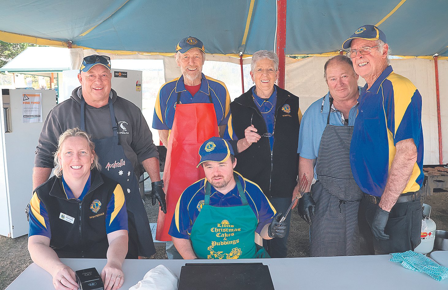 Scottsdale Lions Club were kept busy feeding the masses at Pyengana.jpg