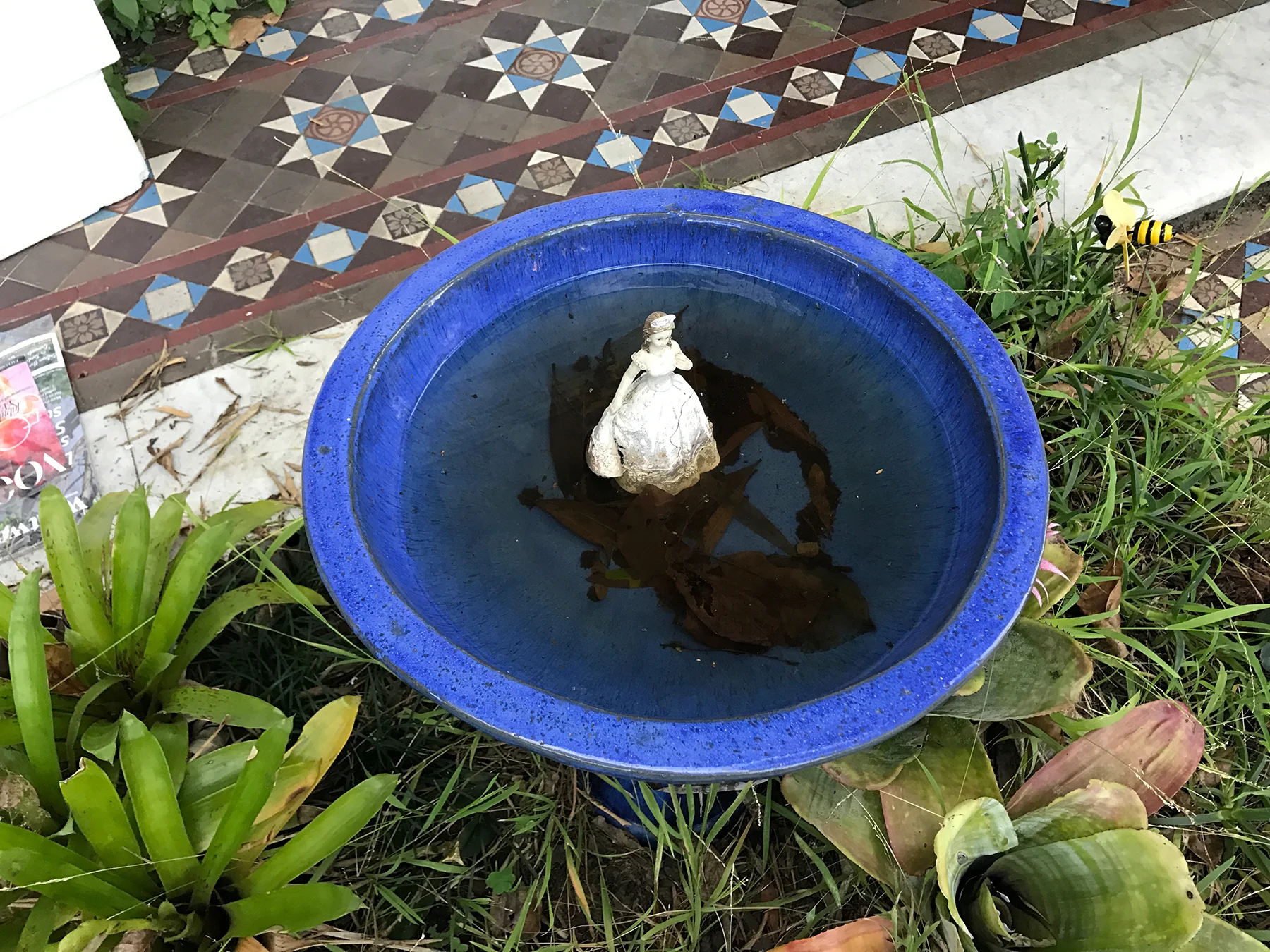 Princess in a birdbath, Sydney, Australia.