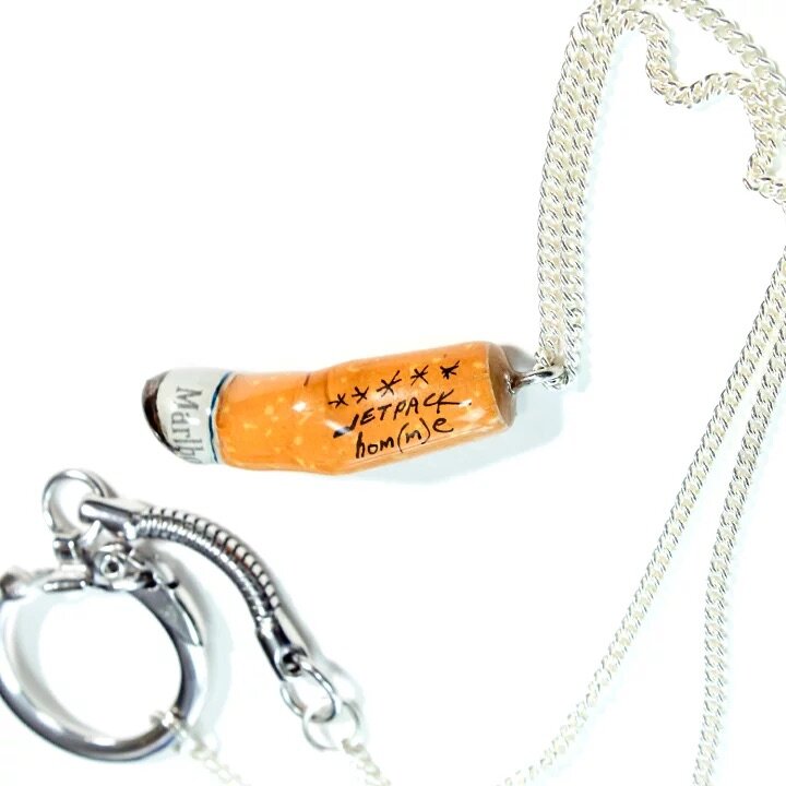 cigarette chain Crescendo SJ INC NEW ICED OUT PENDANT &2mm/30 BOX HIP HOP NECKLACE MZ16BXGRD FOUND OBJECT Series: Cigarette BUTT