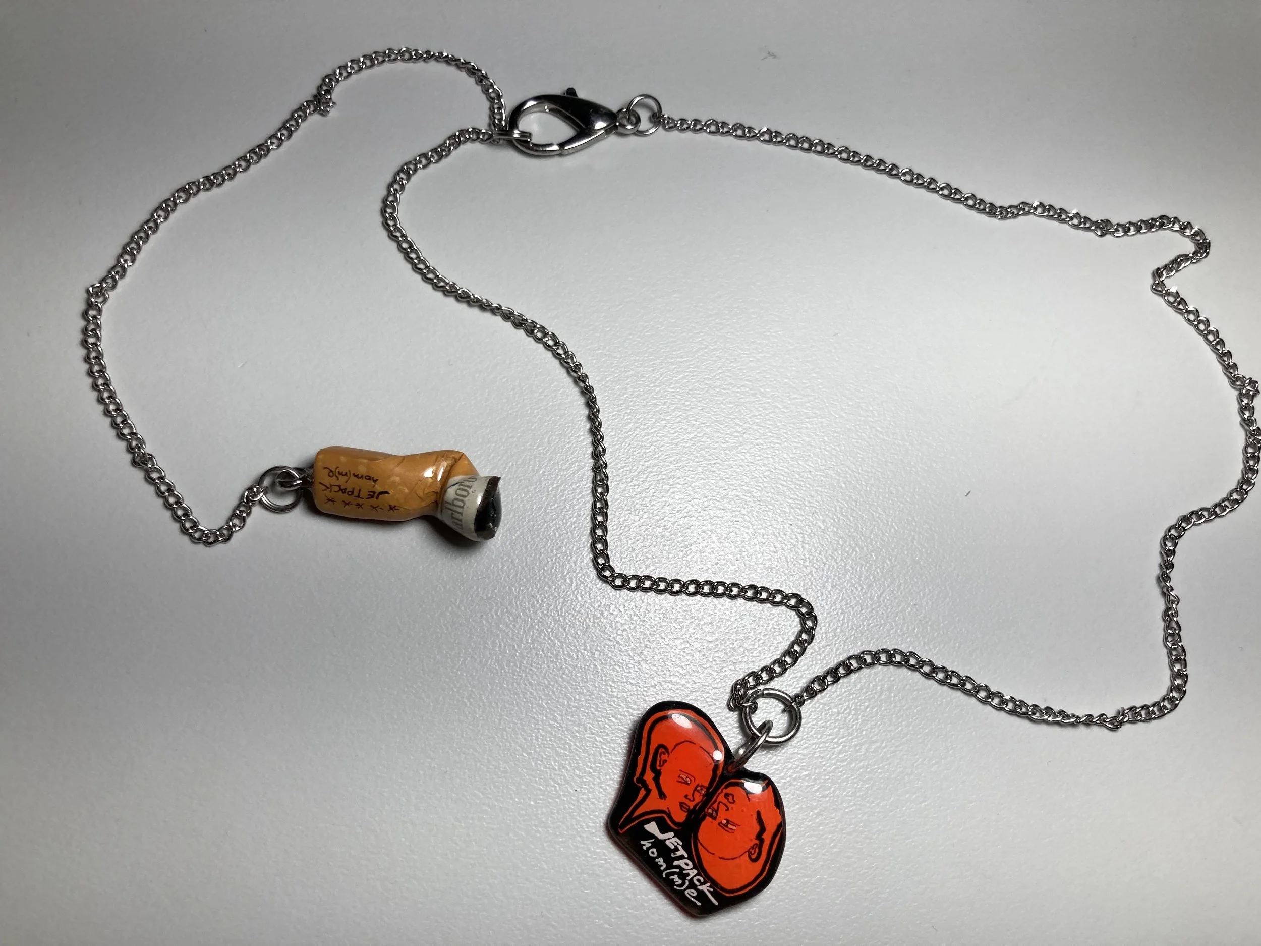 Hand-painted Charm X Cigarette Butt Necklace — JETPACK hom(m)e