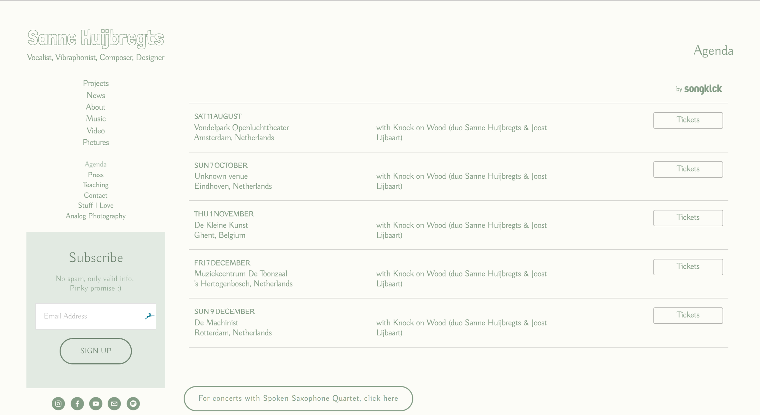 Built-in Songkick