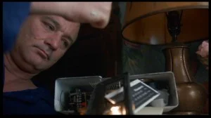 Bill Murray brilliantly smashing his clock in Groundhog Day. Columbia-Tristar.