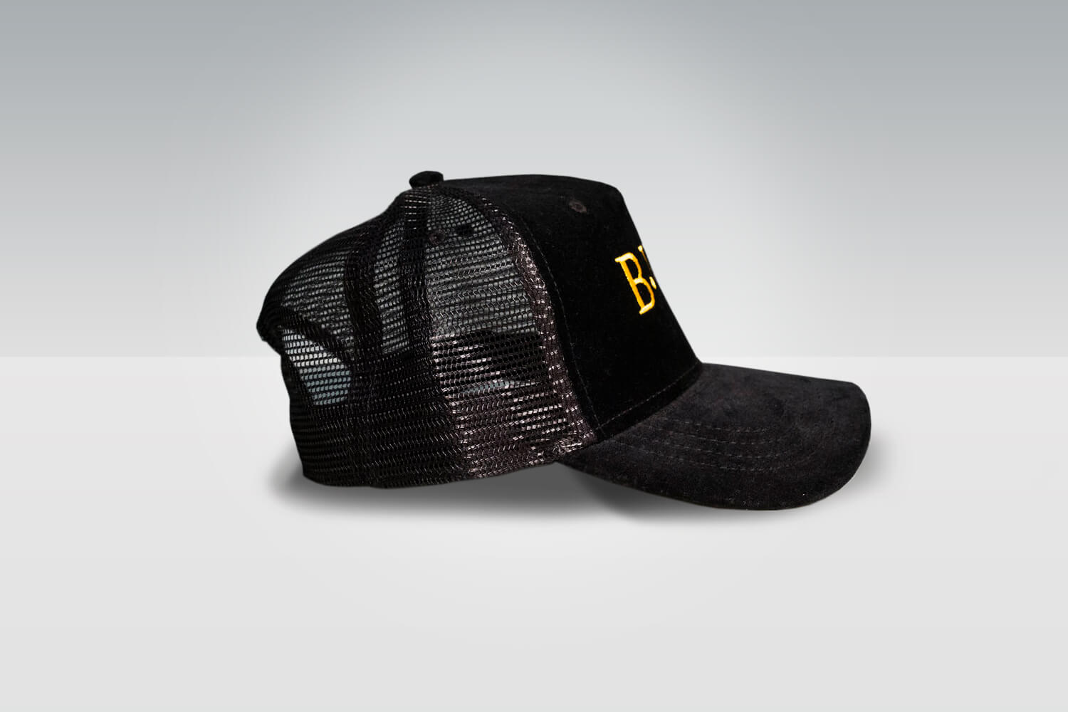 Classic BWG Black Velvet Trucker Cap 