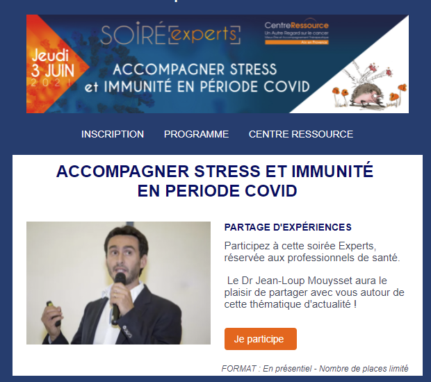 Soirée Experts: Accompagner stress et immunité en période Covid