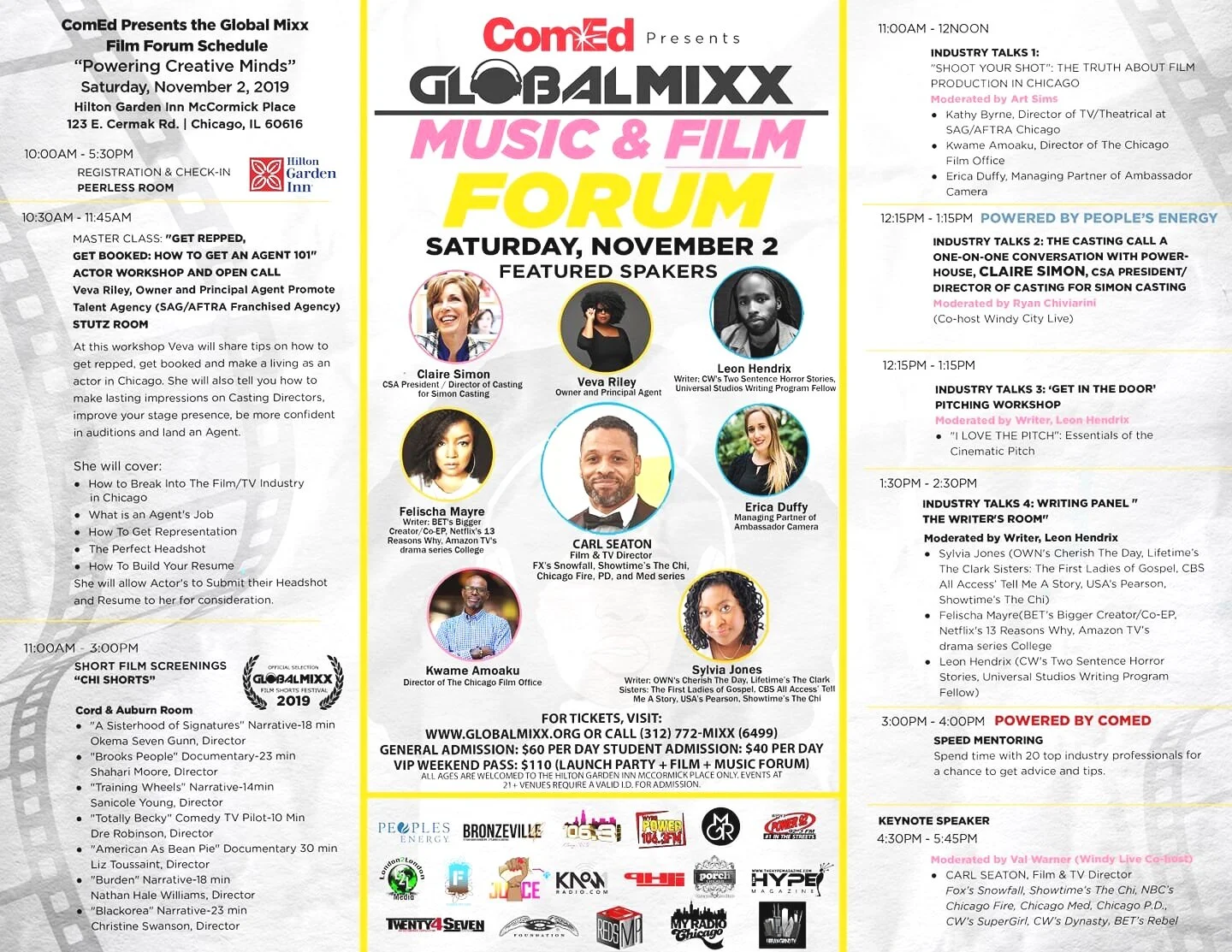 I was a guest on the ComEd Global Mixx Film Forum Speed Mentoring Panel.