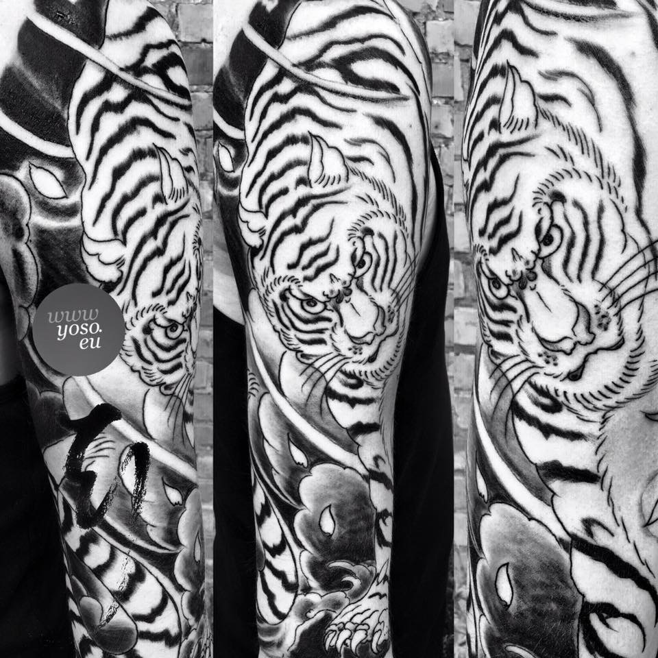 Tiger tattoo sleeve, Tokyo — Yoso Tattoo - Japanese Tattoo - 刺青 宮崎市