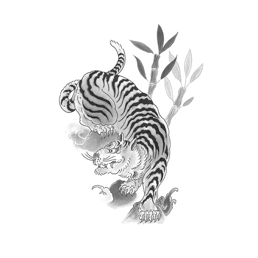 Tiger Tattoo Flash — Yoso Tattoo - Japanese Tattoo - 刺青 宮崎市