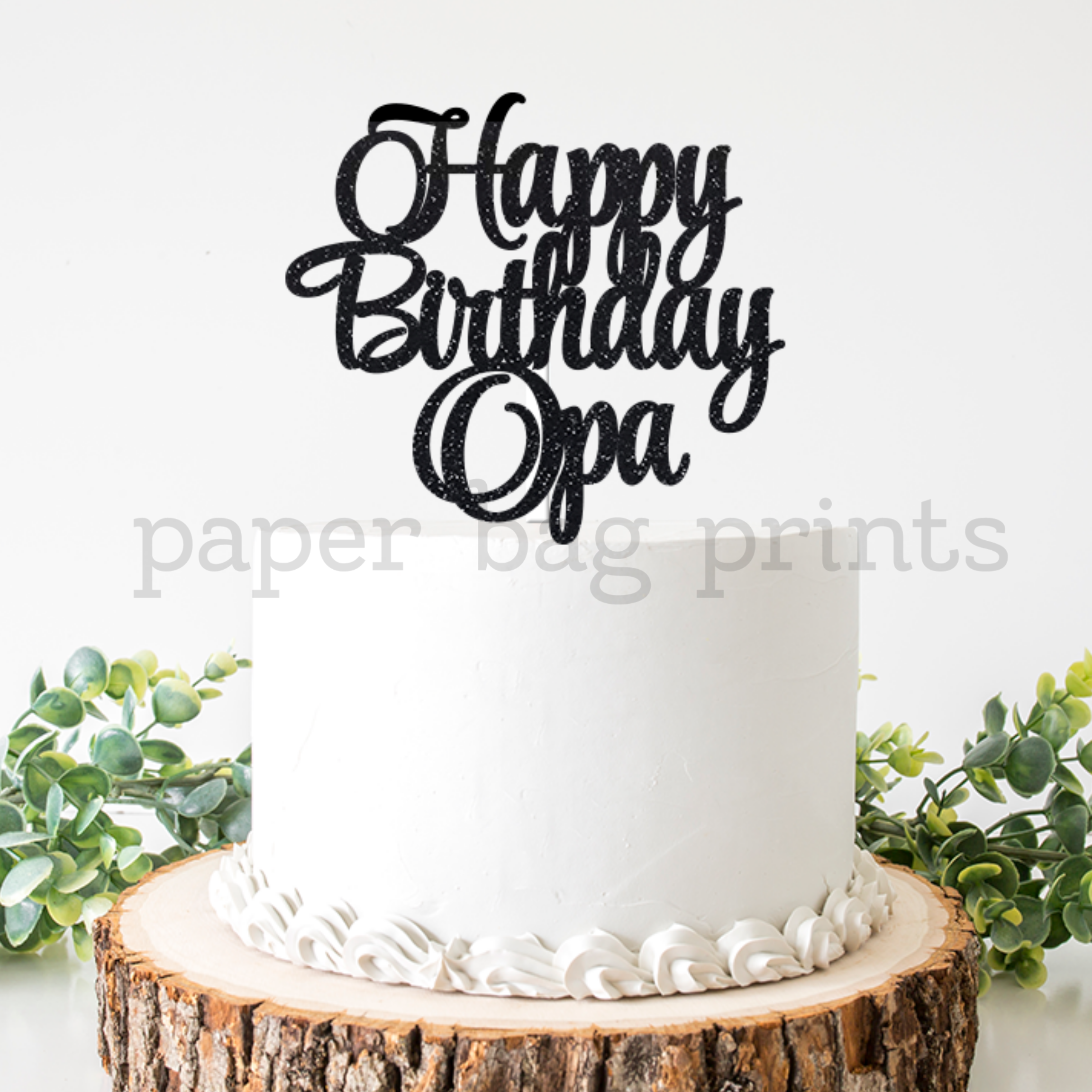 Details about   Personalised Happy Birthday Cake Topper Custom Any Age Name Party Decor Glitter 