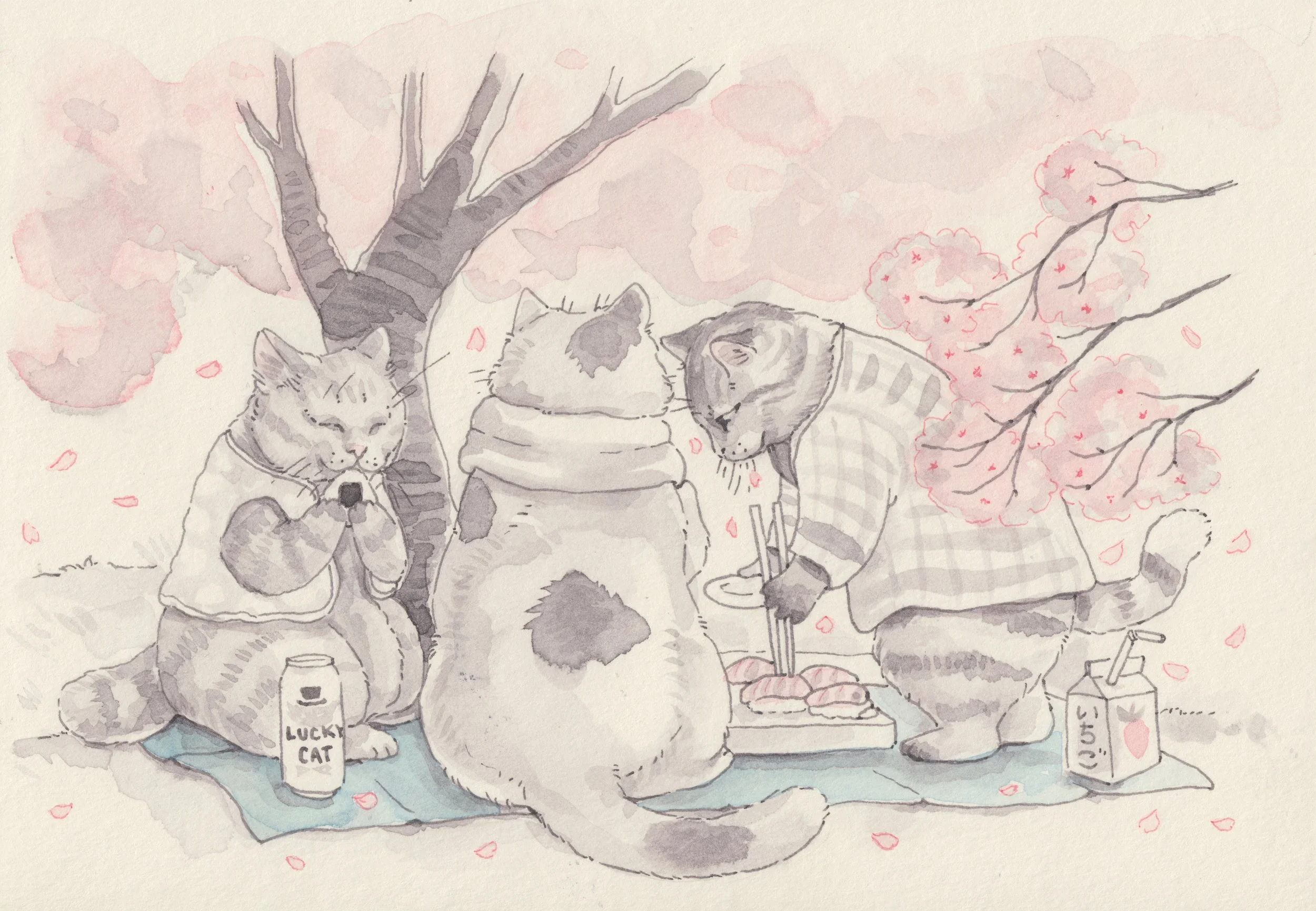 Hana Meow 8"x10" Paper Art Print