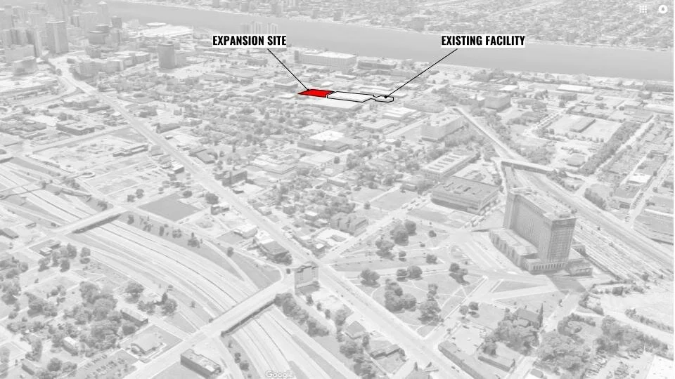 Corktown HQ Aerial Site Location