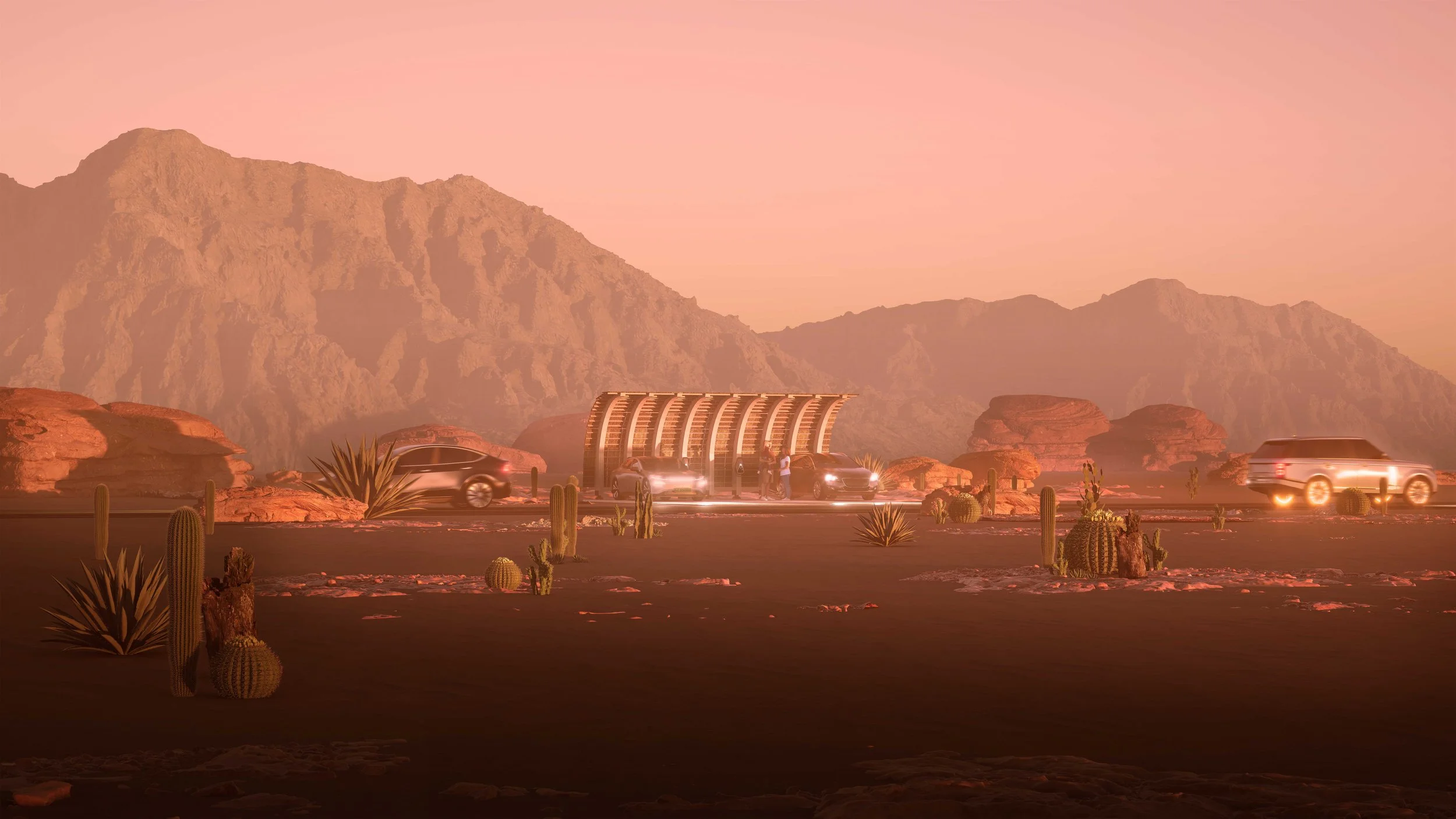 EV Canopy Kit in the desert_OOMBRA
