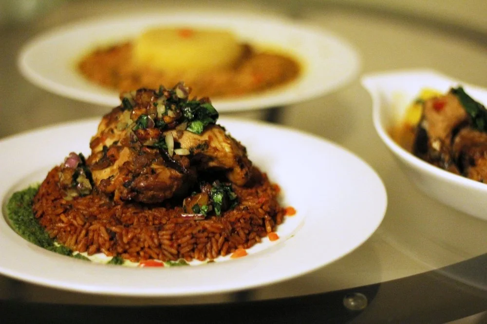 smoked Jollof Rice & Roasted Chicken