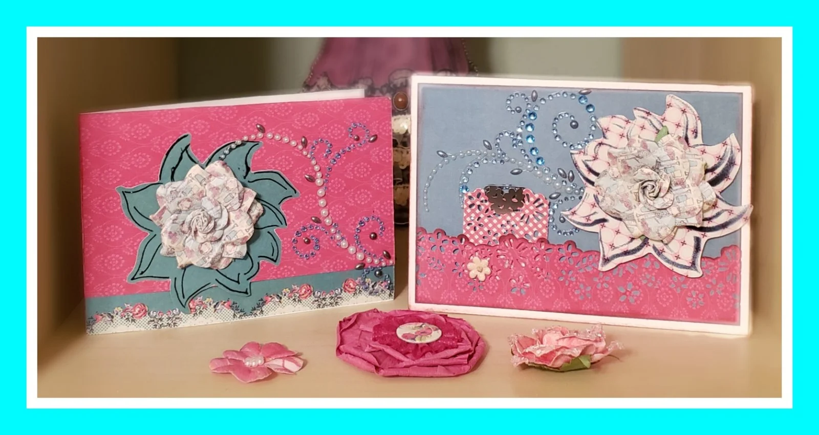 Daria's card is on the left. and Anne Marie's card is on the right.