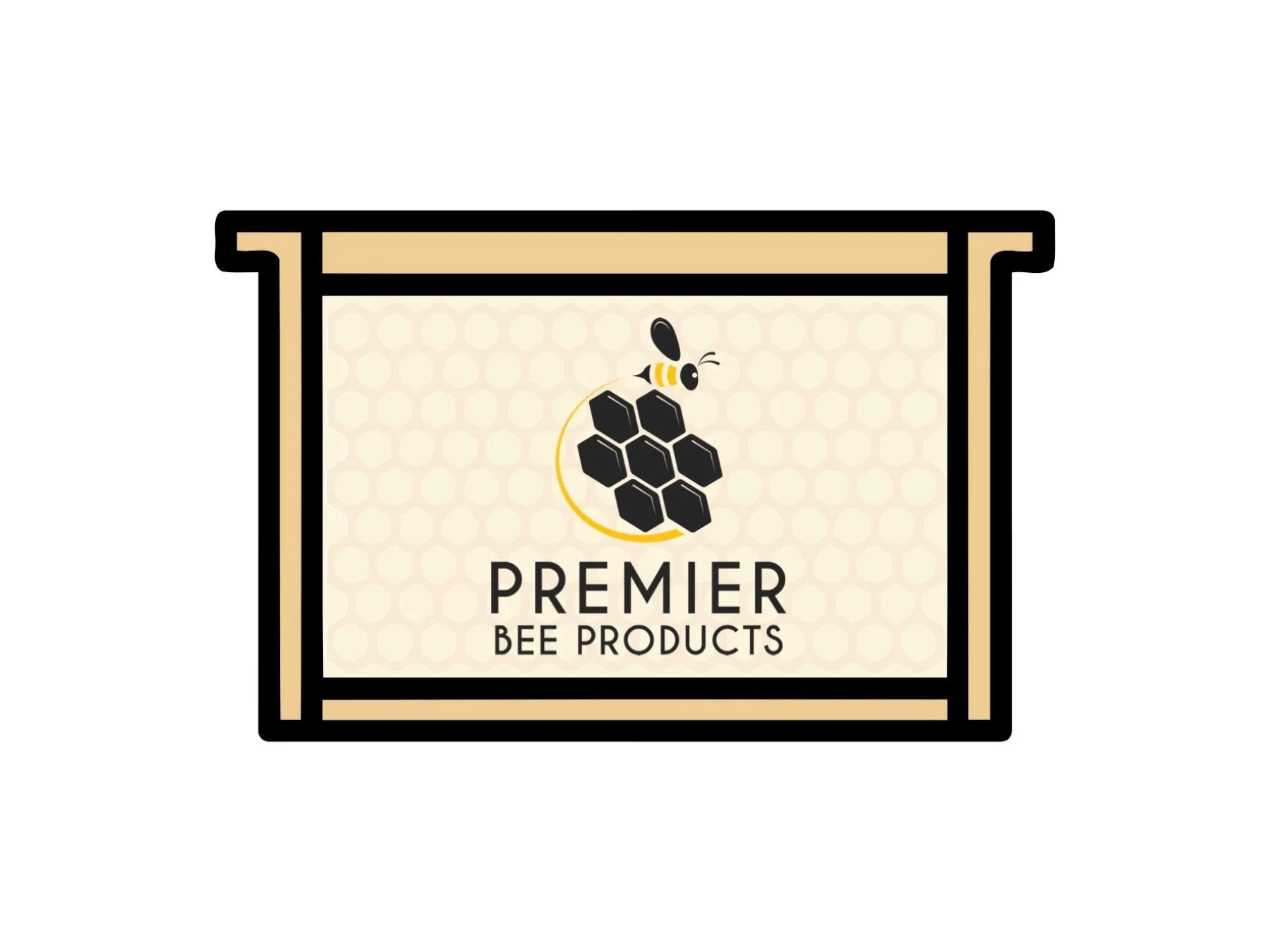 Bee Frame Die Cut Sticker - 1200 x 900 px.jpg