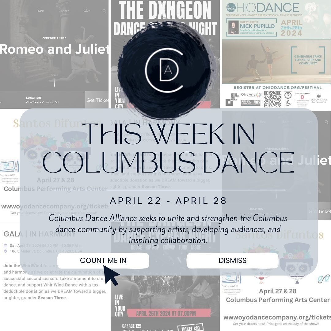 ✨This Week In Dance✨!

Sign up and get your tickets to dance, support, spectate or all of the above this weekend!