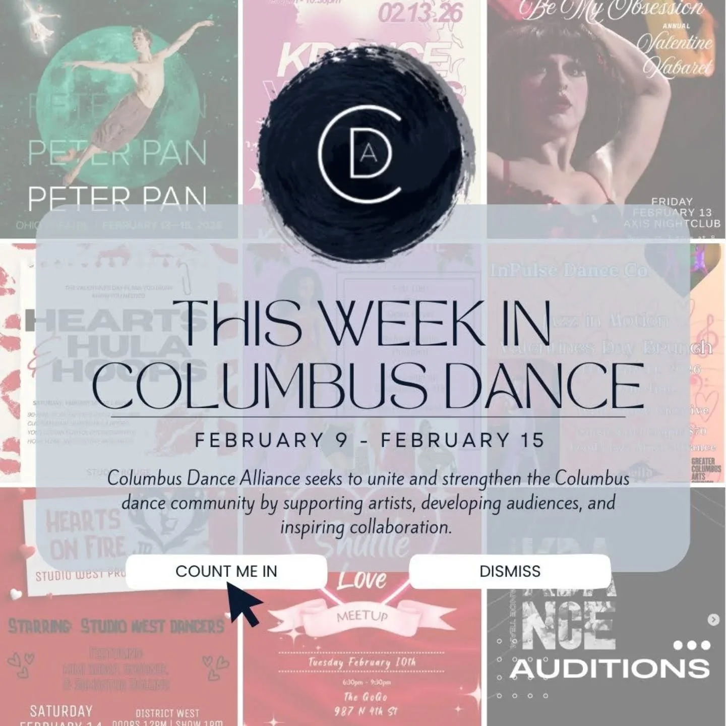 Dancers love Valentine's Day Season
Show some love for dance this week 💖