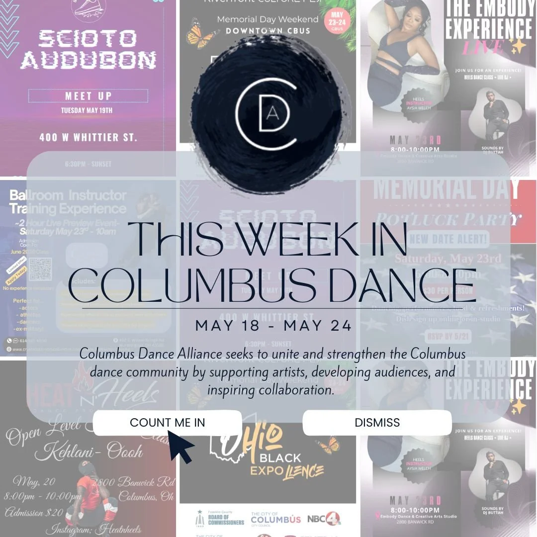 Great weather for outdoor Columbus Dance this week 🎉
