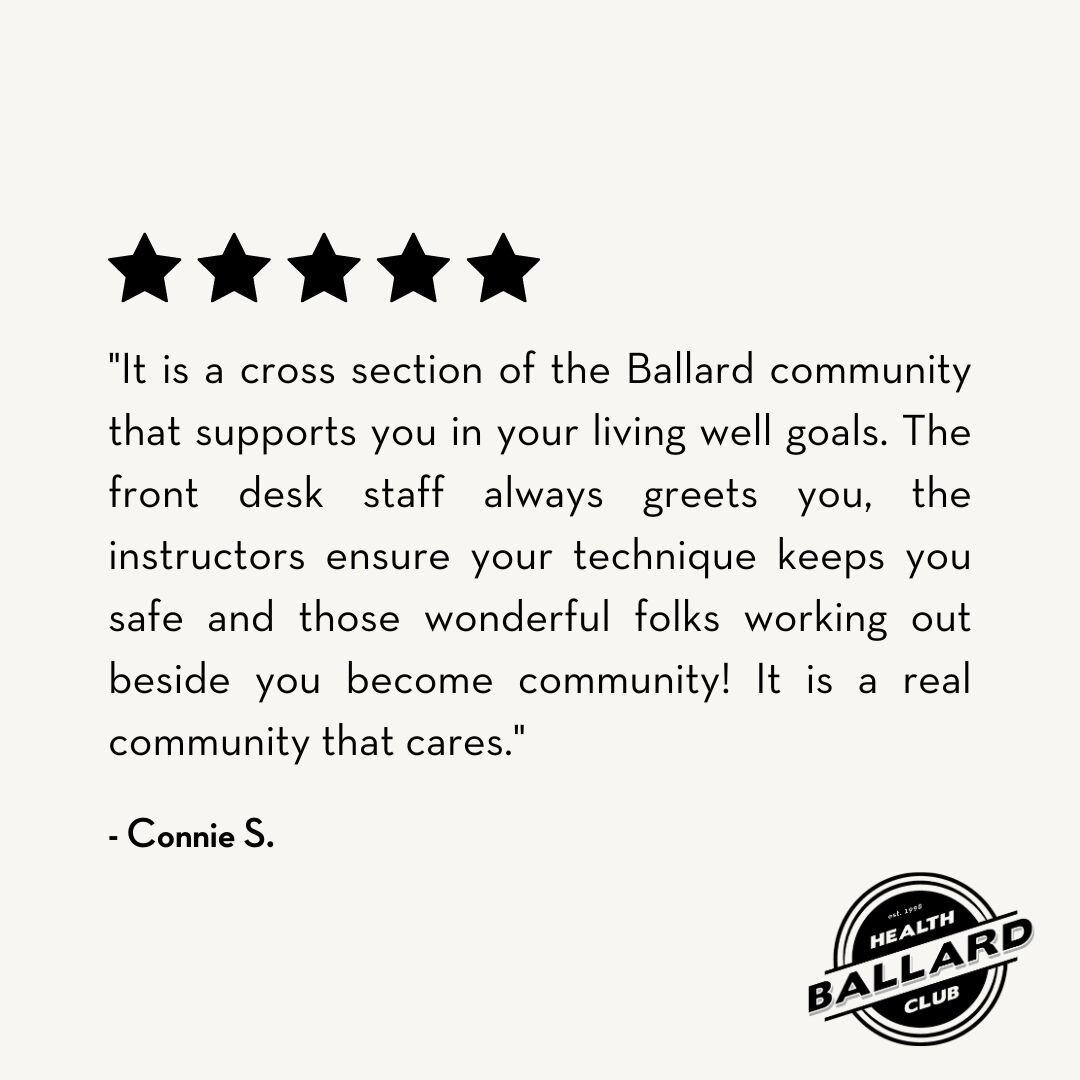 Thank you from all the BHC staff!⁠
⁠
#review #membersmatter #supportsmallbusiness #ballard #ballardgym