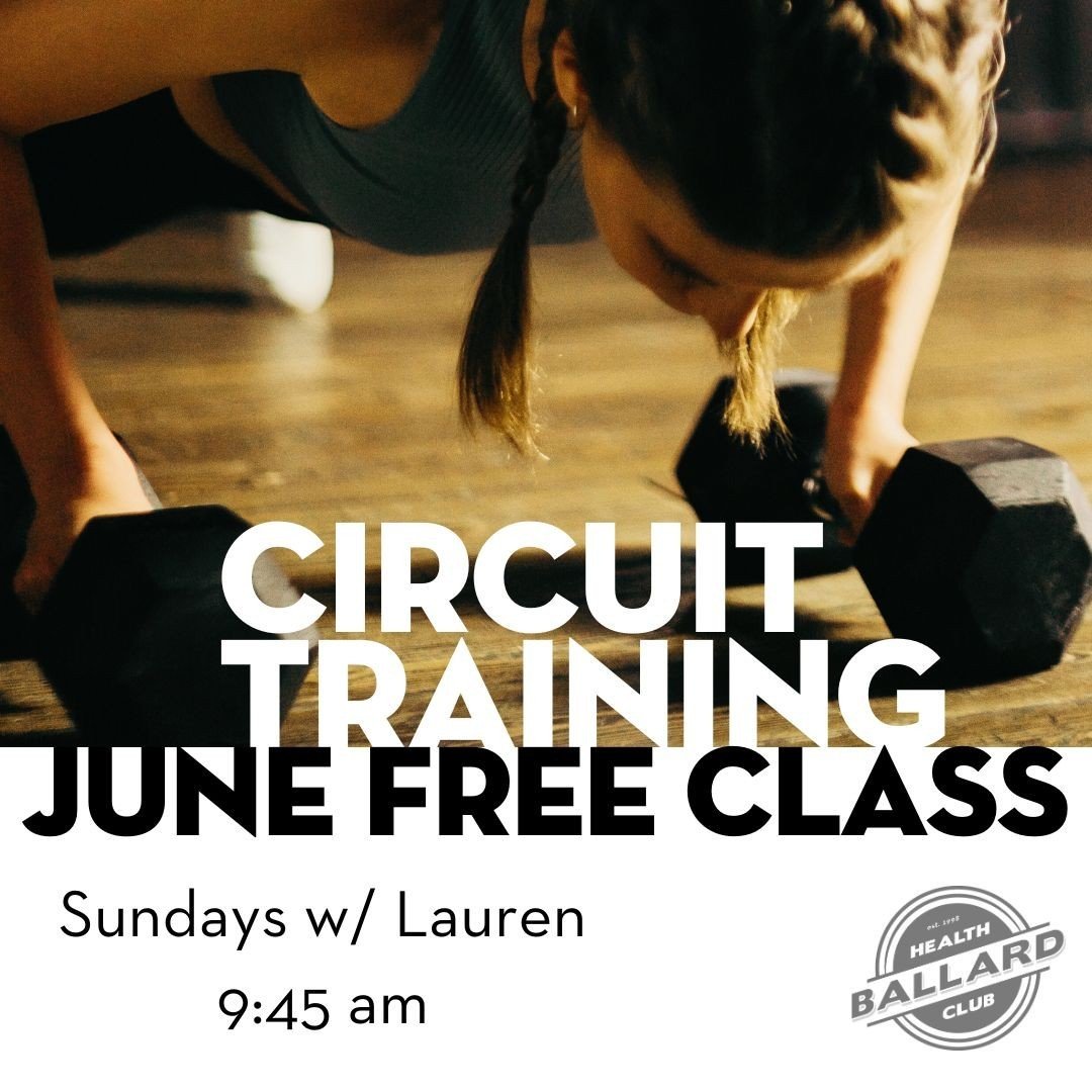June's Free Class - Circuit Training with Lauren Sundays 9:45-10:30 am⁠
⁠
This class is free to members and non-members! So bring a friend!⁠
⁠
A full body workout for all fitness levels. During our circuit classes at BHC, you will use a variety of eq