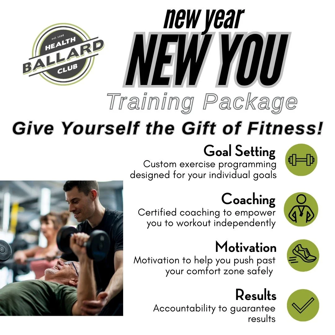 Give yourself or a loved one the gift of fitness!

Transform your fitness through our exciting New Year, New You Personal Training Package. Have a BHC Certified Personal Trainer impart goal setting, coaching, motivation and results-focused methods to