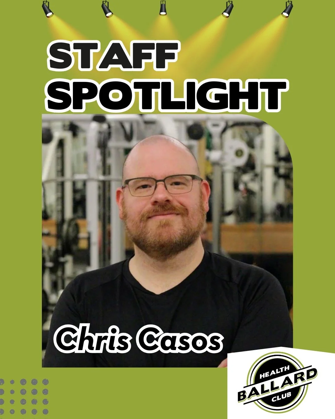 Chris Casos works at the front desk in member services.

Q: What do you love most about working at BHC?
A: There's a great sense of community at BHC. Members and coworkers alike are great to work with and chat to, and everyone has made this a very we