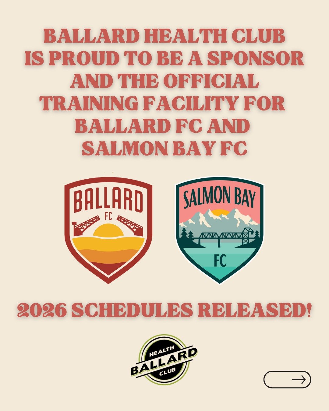 Ballard Health Club is a proud sponsor and the official training facility for Ballard FC and Salmon Bay FC. We look forward to the upcoming season and highly encourage you to become a Season Ticket holder. 

Season ticket holders get access to specia