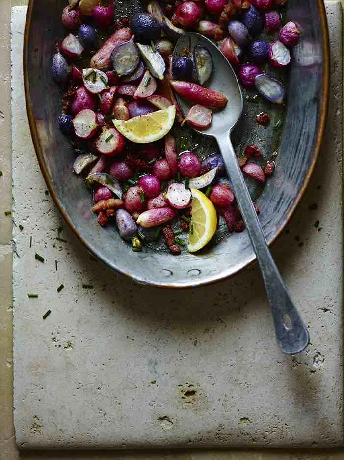 Roasted Radishes in Anchovy Butter