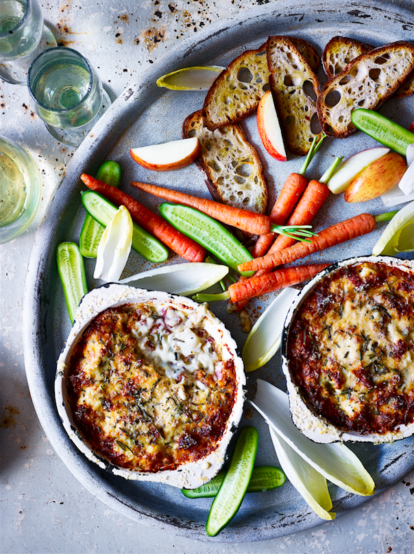 Hot smoked mackerel cheese dip