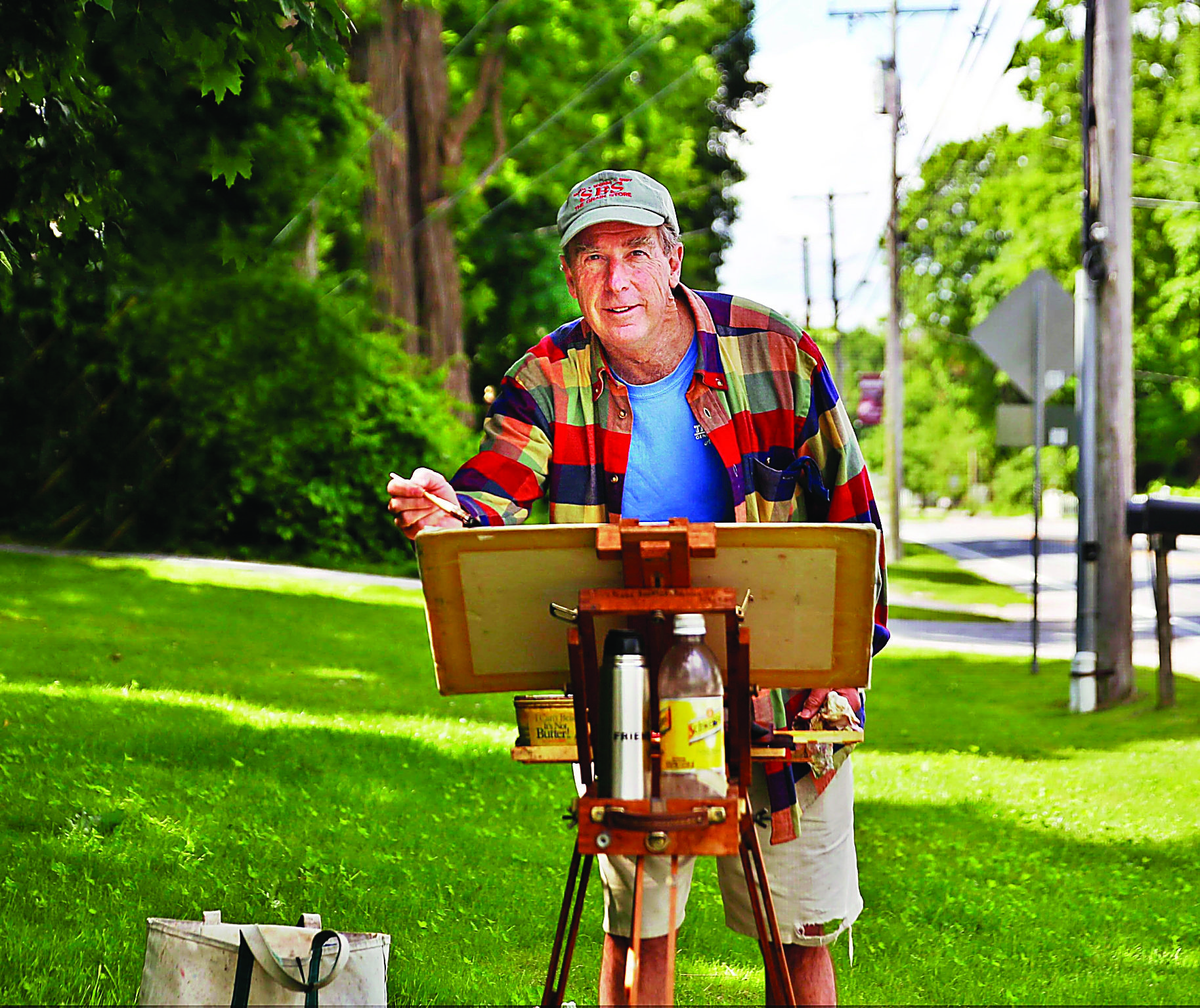Ned at his easel.