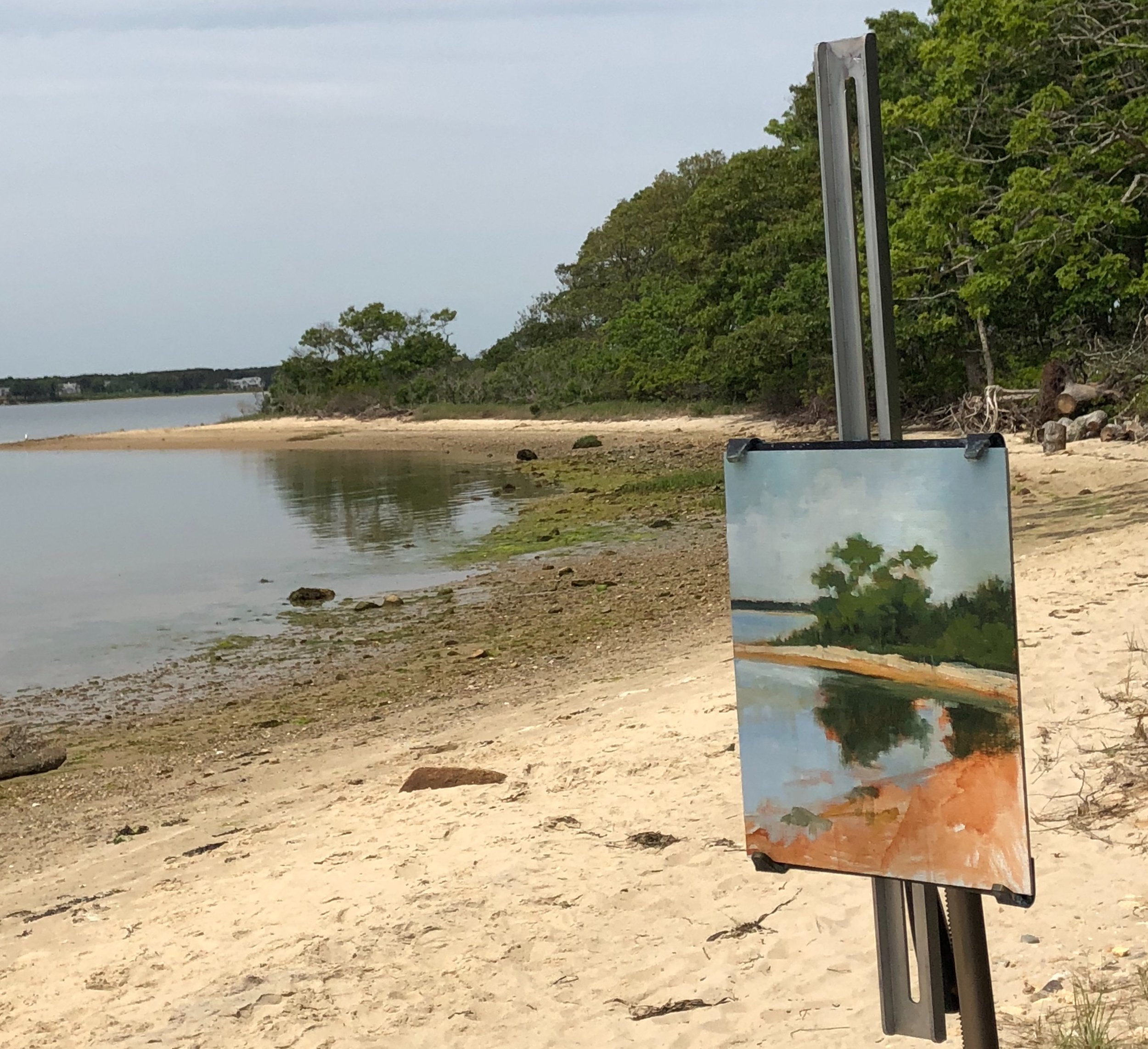 Working plein air from artist member Sharon McCann Daly .