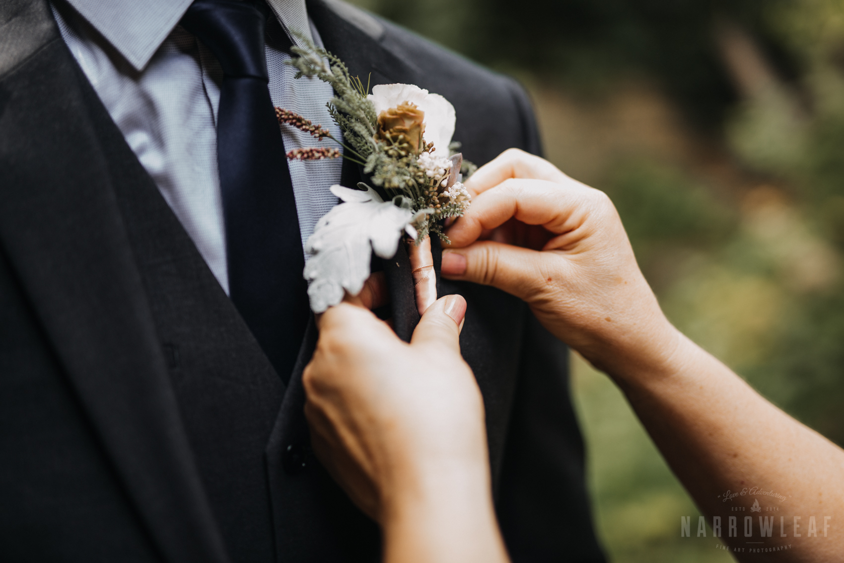 Groom detail photo
