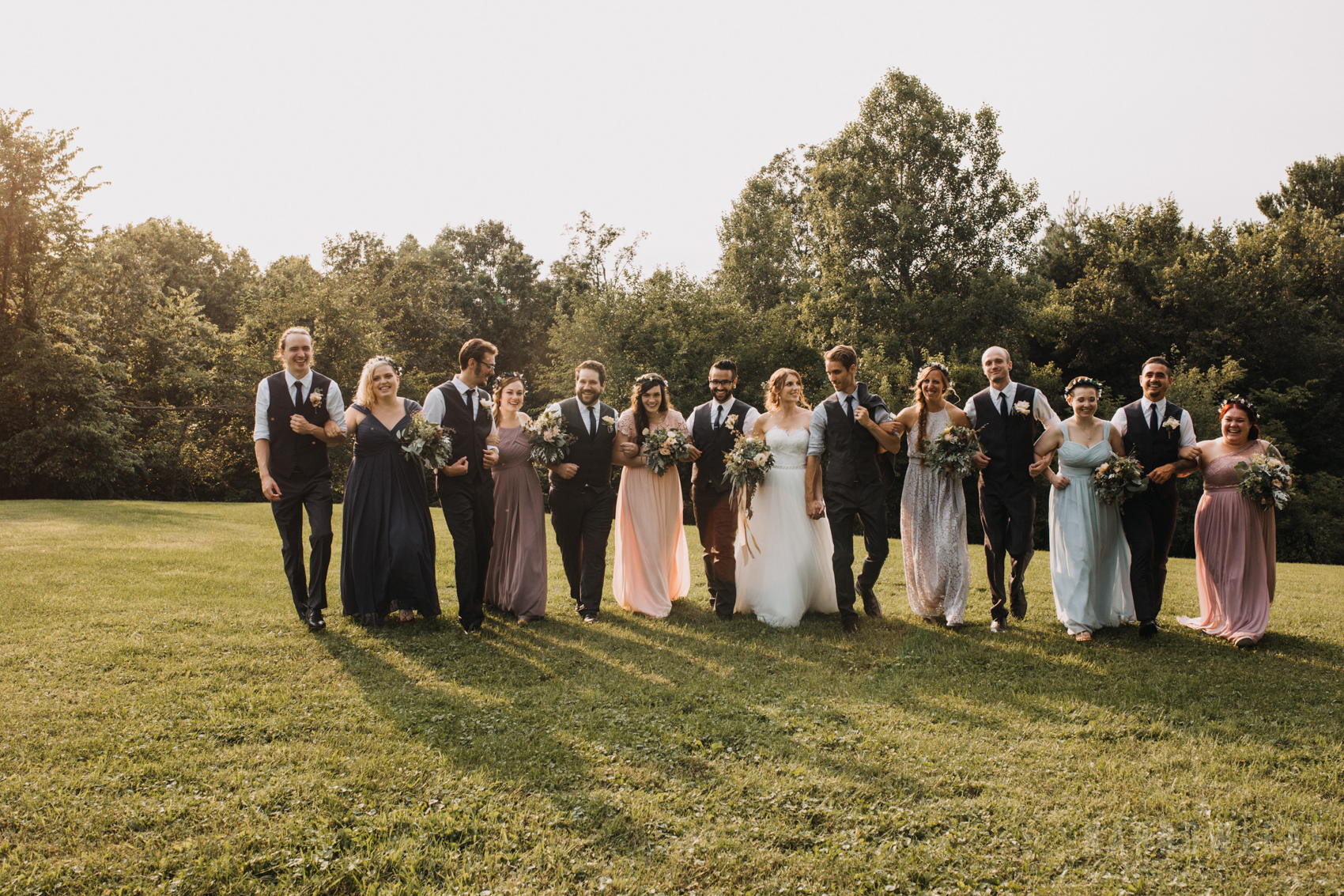 Bridal party portraits at the Hilltop