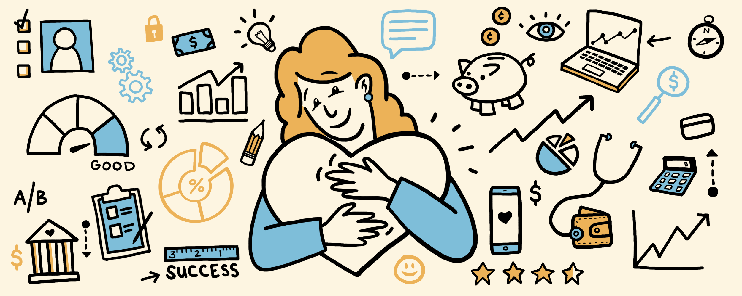 Header illustration for a medium article about Experience Design