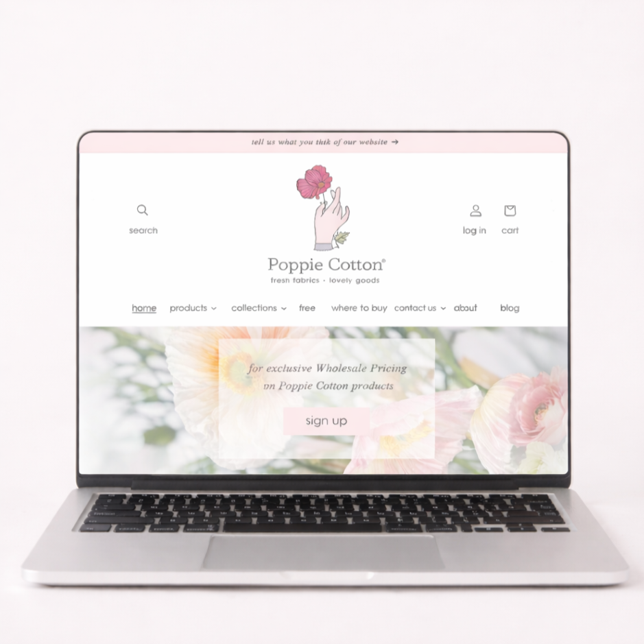 Poppie+Cotton+website+on+MacBook+display.png