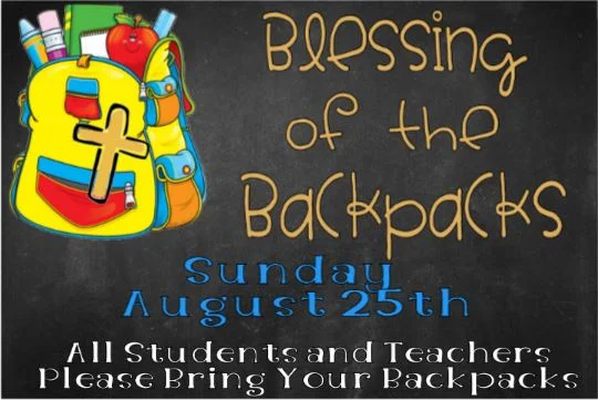 Blessing of the Backpacks