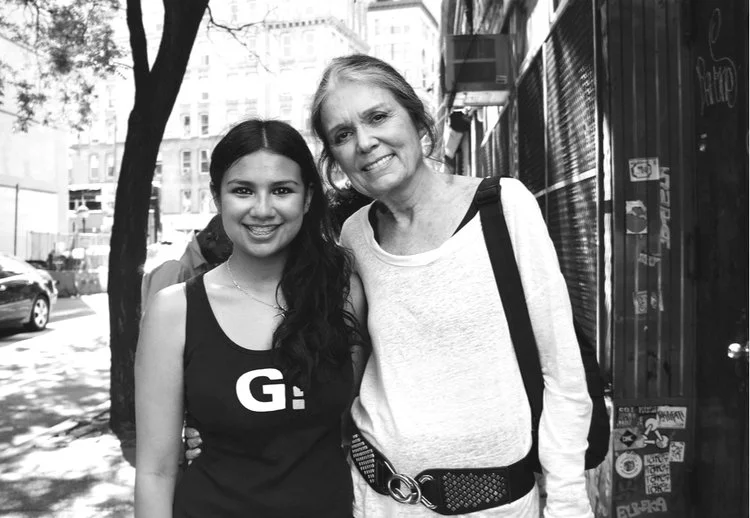 Gloria Steinem with Company Member Isabella Olaguera