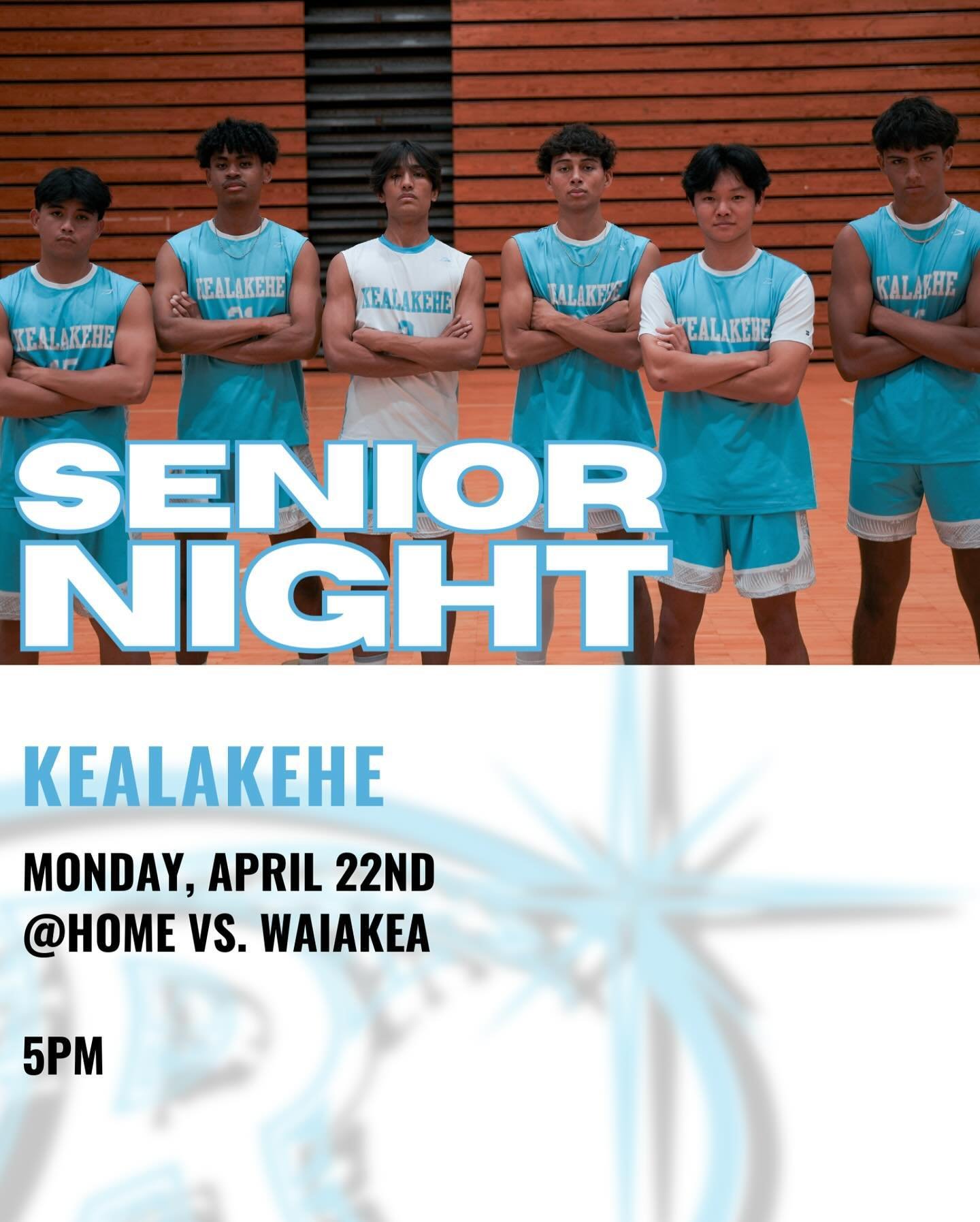 Please come support our Kealakehe seniors on Monday for their last home game! 

Also shout out to Fatu, our other great senior who suffered an injury at the beginning of the season and has not been able to play with the team.