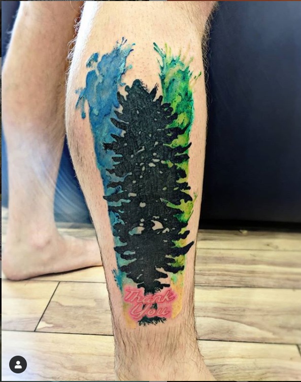 Awesome Cascadia Doug Flag Tattoo