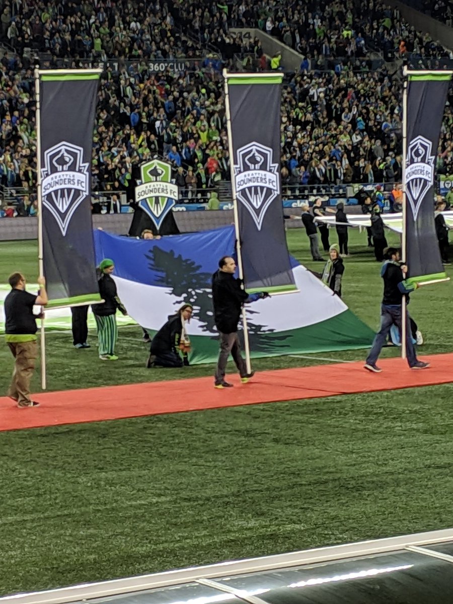 Cascadia Flag at Seattle Sounders Match