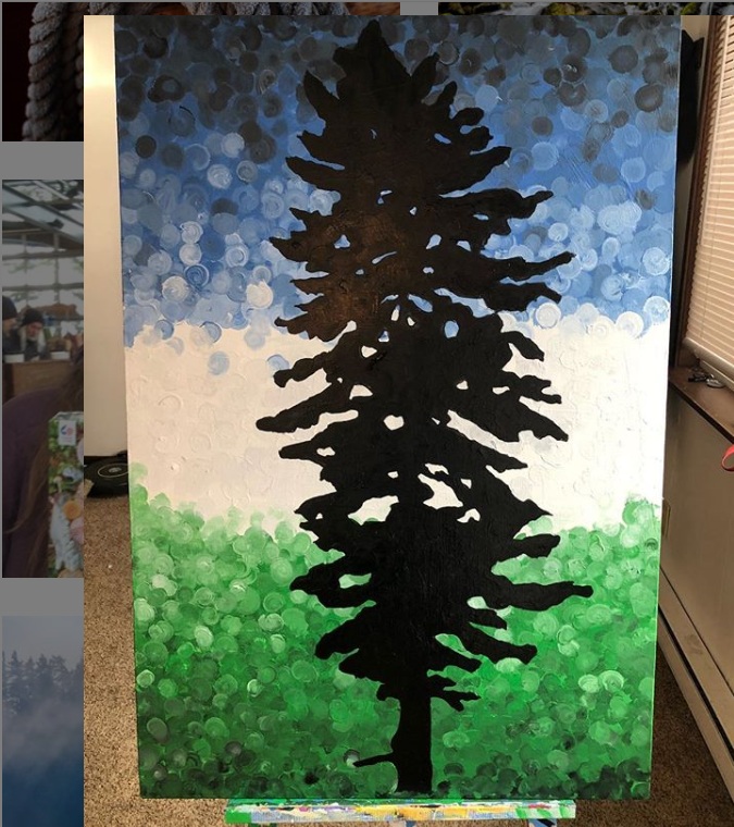 Cascadia Doug Flag Painting