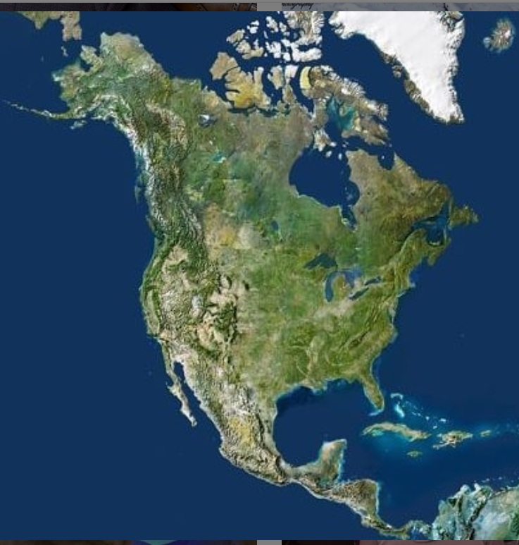 Beautiful Topographic Relief Map of North America