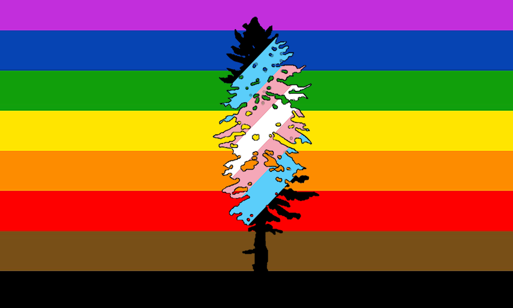 Weatherproof Cascadia Rainbow Flag 2' x 3' 