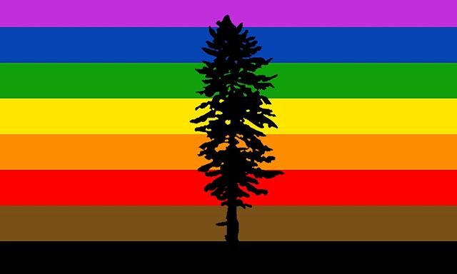 PREORDER: Our first run of #Cascadia #Pride Flags using the Philadelphia Pride Flag as a base (with Brown &amp; Black stripes added) is now up! Available in both 3x5' and 2x3', we also have a pre-order for bulk stickers up too. #LGBTQ2AI+ #BLM #Pride