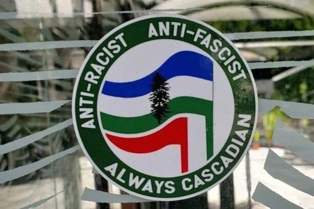 Anti-Racist. Anti-Fascist. Always Cascadian. We have no idea who did the first run of these, but they are amazing and awesome, so we're doing a round 2. #Cascadia #ANTIFA #BLM #Blacklivesmatter #antiracist #antifascist 
PRE-ORDER is now live: https://deptofbioregion.org/department-of-bioregion-2/anti-racist-anti-fascist-always-cascadian