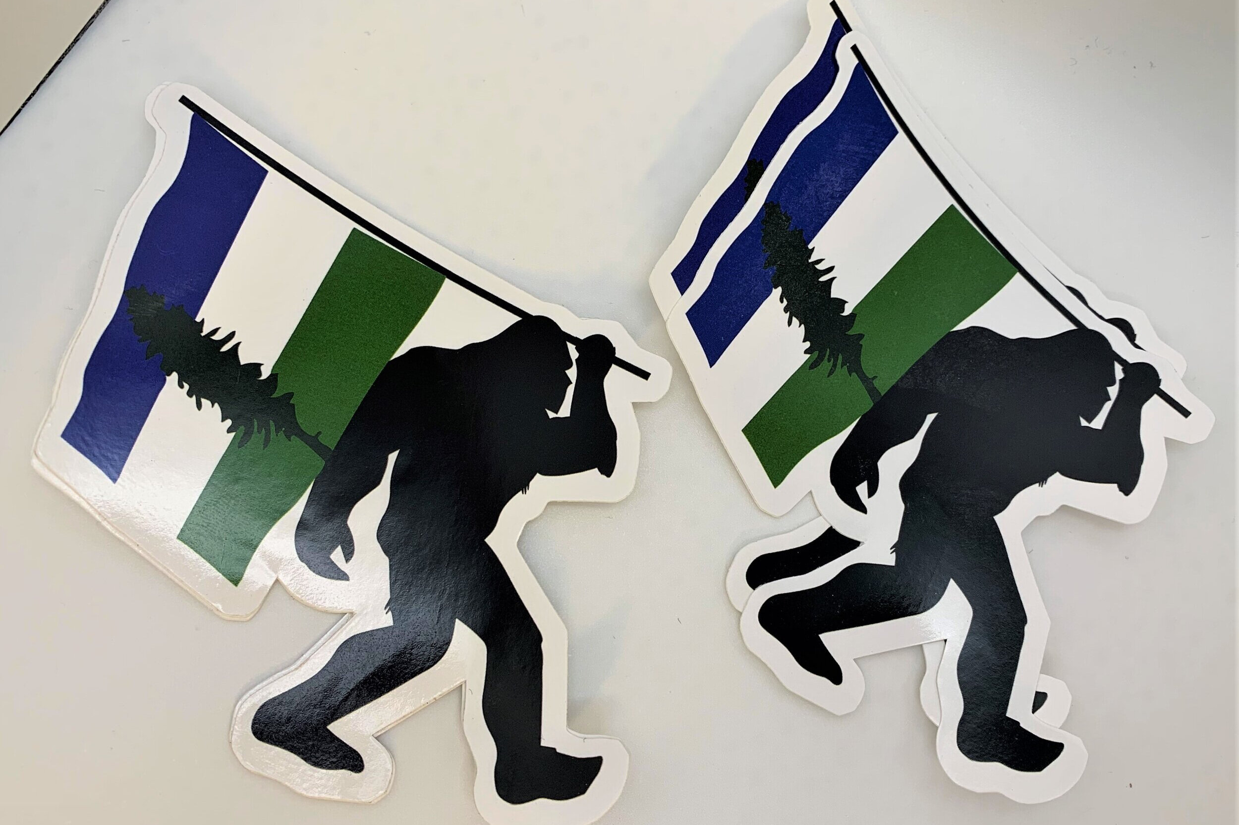Cascadia Sasquatch w/ Doug Flag Sticker