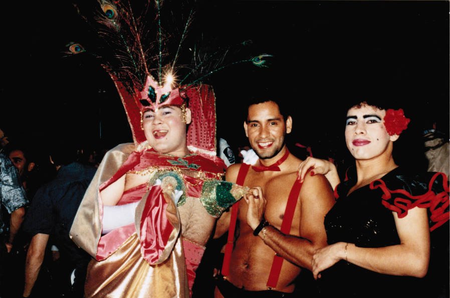    Hallowe'en costume party at Odyssey Nightclub. Vancouver BC 1988   